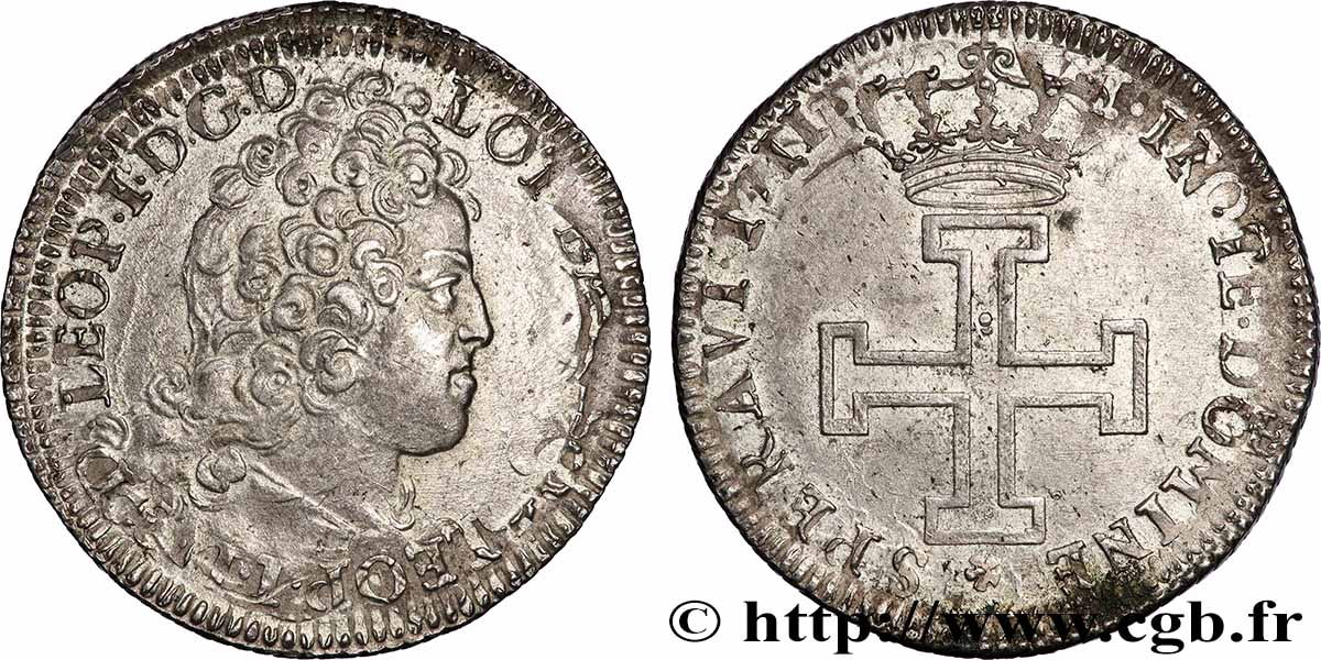 DUCHY OF LORRAINE - LEOPOLD I Teston AU/XF