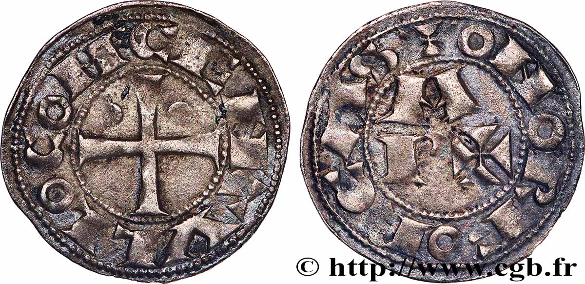 BÉARN - SEIGNEURIE DE BÉARN - LES CENTULLES Denier ou centulle ou morlan TTB+