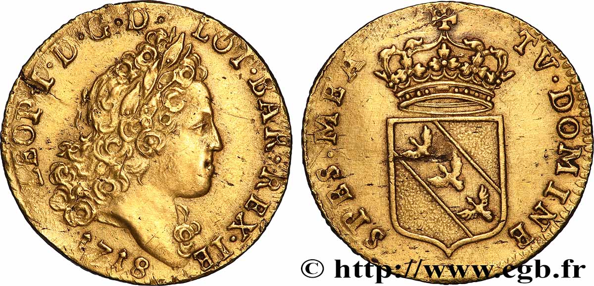 LORRAINE - DUCHÉ DE LORRAINE - LÉOPOLD Ier Demi-léopold d’or TTB+