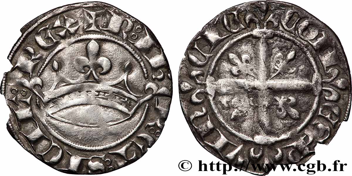 COUNTY OF PROVENCE - ROBERT OF ANJOU Sol coronat ou quaternial BB/q.BB