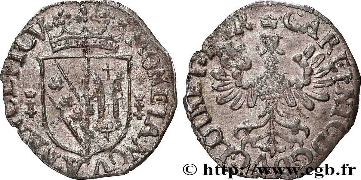 DUCHY OF LORRAINE - CHARLES IV Double denier ou gros lorrain BB