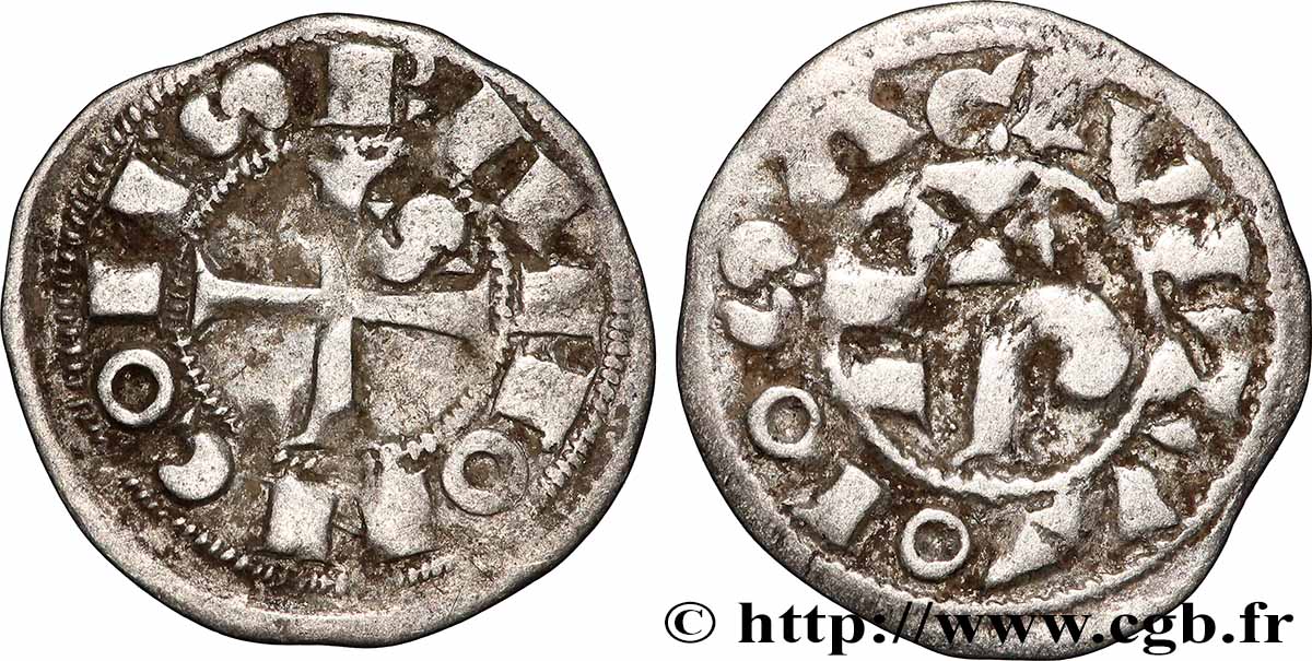 LANGUEDOC - COMTÉ DE TOULOUSE - RAYMOND V, RAYMOND VI OU RAYMOND VII Obole TB+