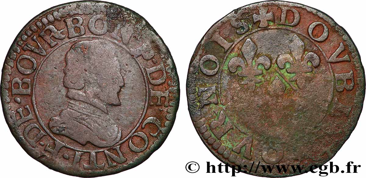 PRINCIPAUTÉ DE CHÂTEAU-REGNAULT - FRANÇOIS DE BOURBON-CONTI Double tournois, type 18 TB