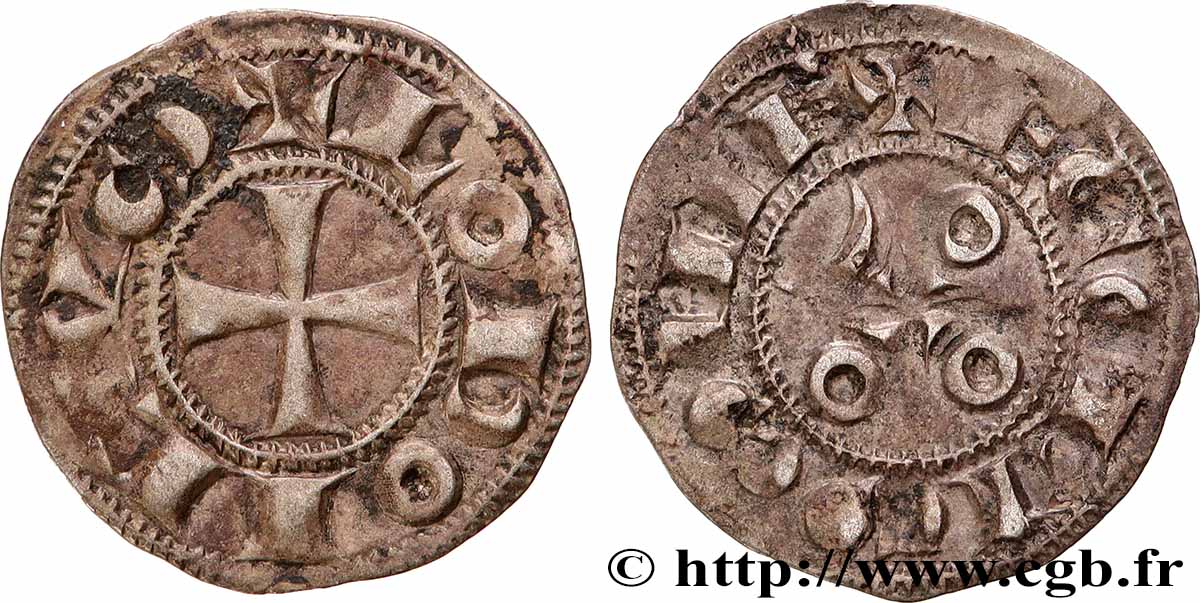 ANGOUMOIS - COMTÉ D ANGOULÊME, au nom de Louis IV d Outremer (936-954) Denier anonyme MBC