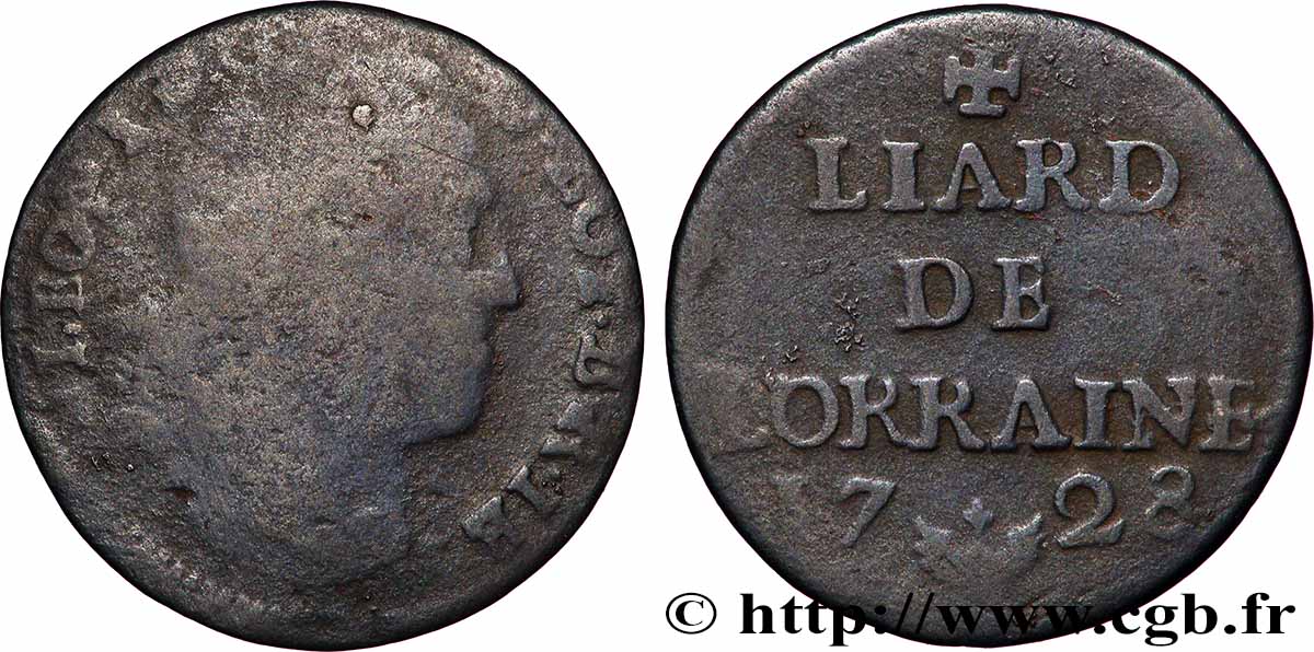 LORRAINE - DUCHÉ DE LORRAINE - LÉOPOLD Ier Liard B/TB