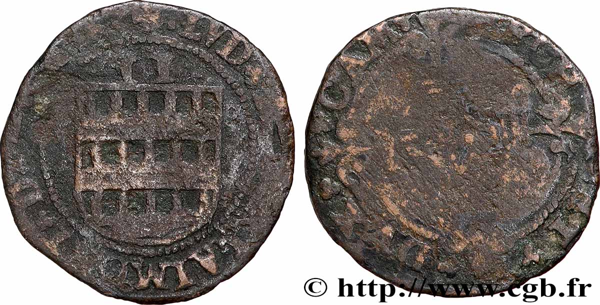 CAMBRÉSIS - ARCHBISHOPRIC OF CAMBRAI - LOUIS DE BERLAIMONT Deux deniers VG
