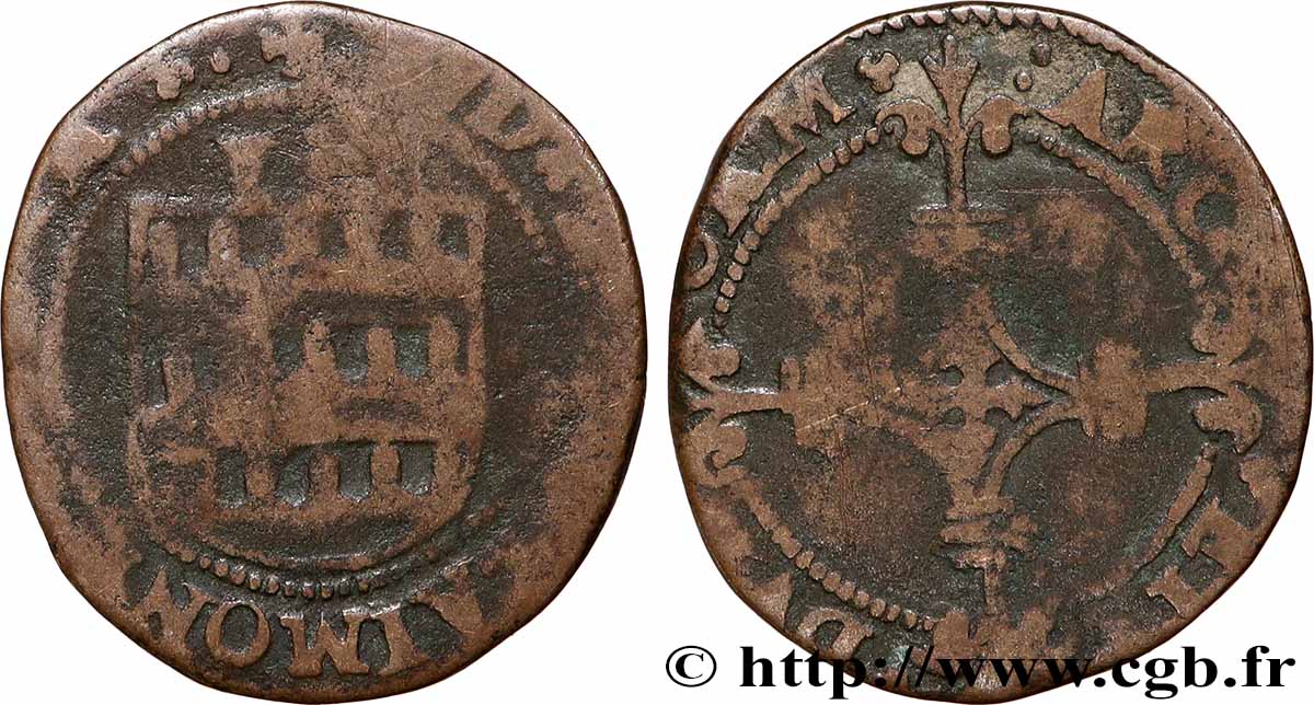 CAMBRÉSIS - ARCHBISHOPRIC OF CAMBRAI - LOUIS DE BERLAIMONT Deux deniers VG