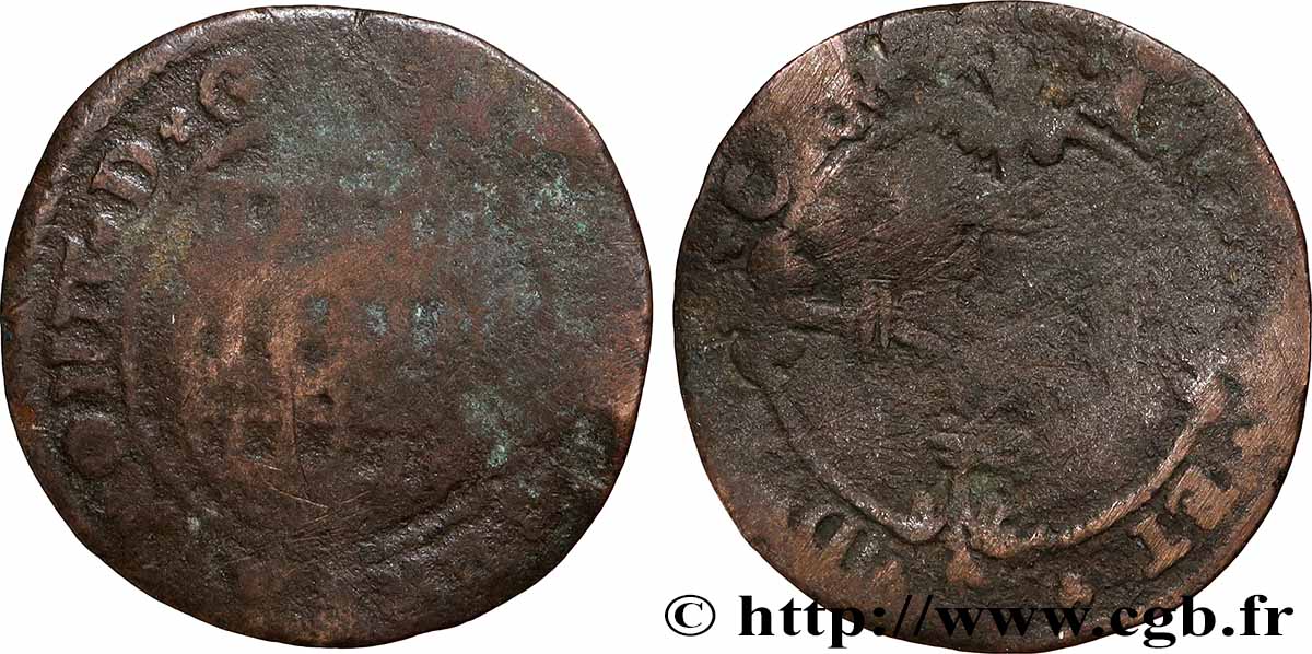 CAMBRÉSIS - ARCHBISHOPRIC OF CAMBRAI - LOUIS DE BERLAIMONT Deux deniers VG