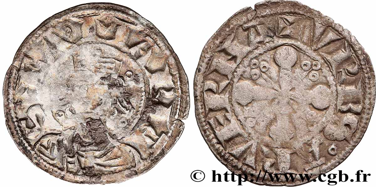 AUVERGNE - BISHOPRIC OF CLERMONT - ANONYMOUS Denier VF