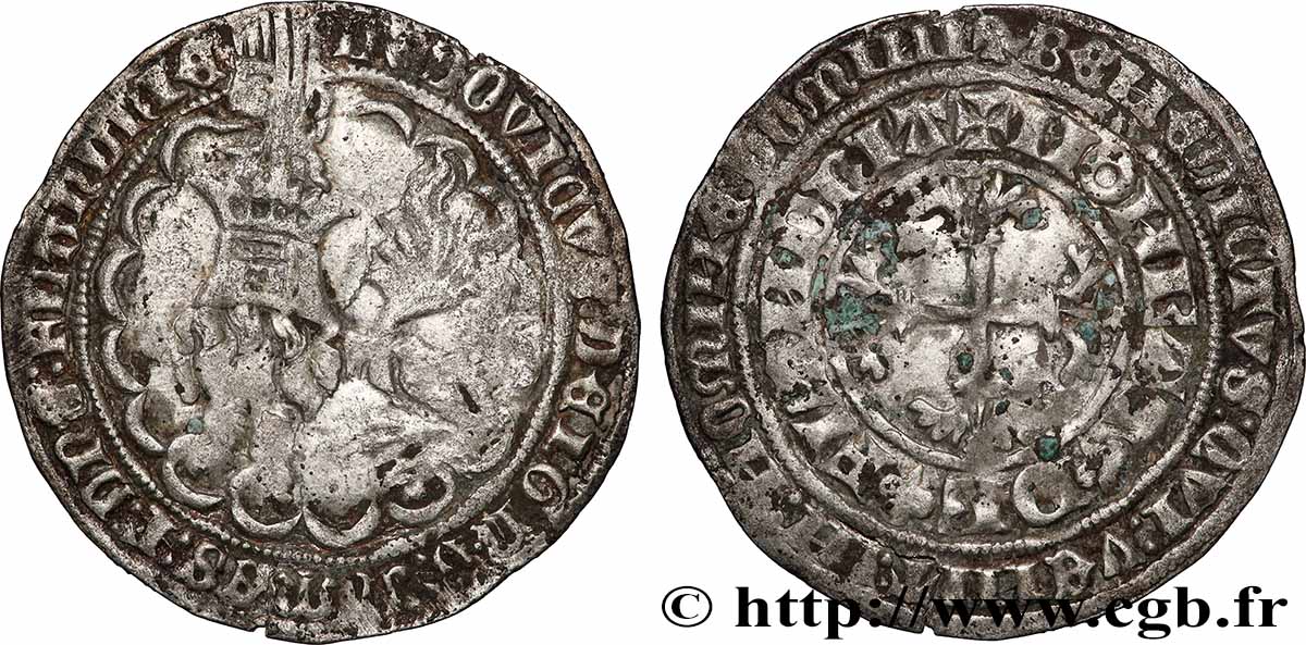 FLANDRE - COMTÉ DE FLANDRE - LOUIS II DE MALE Double gros ou botdraeger TB+