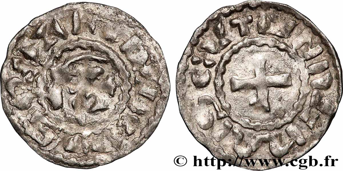 NIVERNAIS - COMTÉ DE NEVERS - MONNAYAGE IMMOBILISÉ AU NOM DE LOUIS IV D OUTREMER Obole immobilisée au nom de Louis IV BB/q.SPL