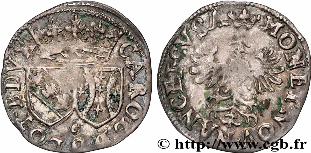 LORRAINE - DUCHÉ DE LORRAINE - CHARLES III LE GRAND DUC Denier ou demi-gros lorrain BB
