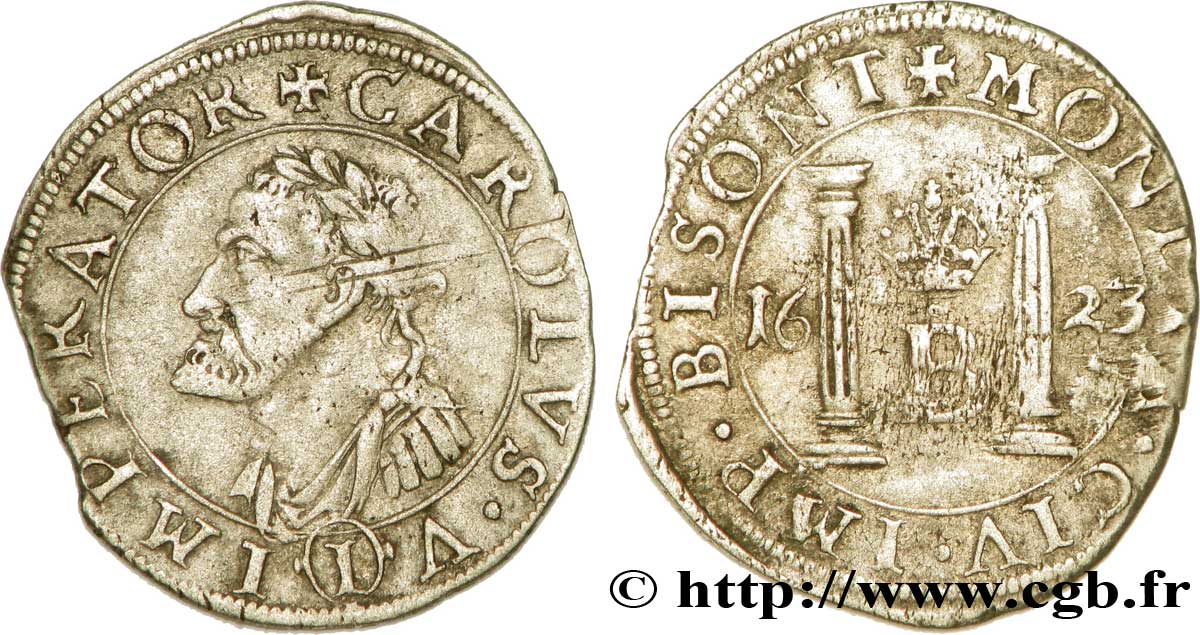 TOWN OF BESANCON - COINAGE STRUCK AT THE NAME OF CHARLES V Gros BB