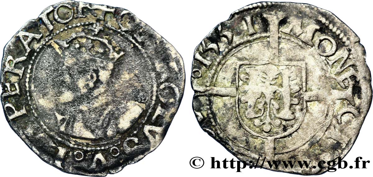 TOWN OF BESANCON - COINAGE STRUCK AT THE NAME OF CHARLES V Blanc VF