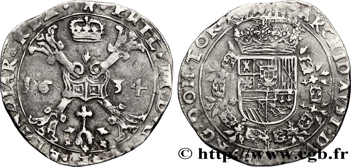 PAYS-BAS ESPAGNOLS - TOURNAISIS - PHILIPPE IV Quart de patagon TTB