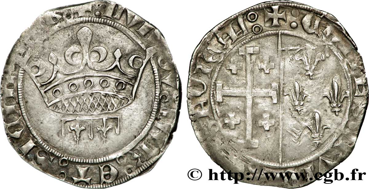 PROVENCE - COMTÉ DE PROVENCE - LOUIS II D ANJOU Sol coronat TTB