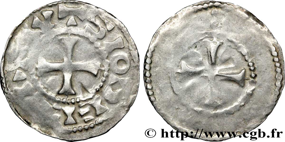 AUXERRE - COMTÉ D AUXERRE - ANONYMES Denier TTB/TB+