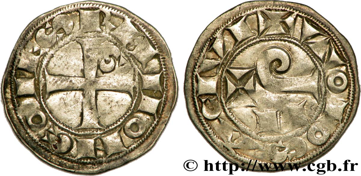 LANGUEDOC - COMTÉ DE TOULOUSE - RAYMOND V, RAYMOND VI ou RAYMOND VII Denier ou raimondin SS