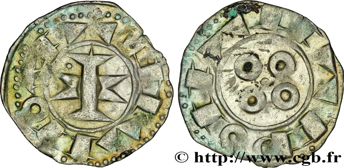 LANGUEDOC - COMTÉ DE MELGUEIL - ÉVÊQUES DE MAGUELONNE - ANONYMES Denier anonyme ou melgorien XF