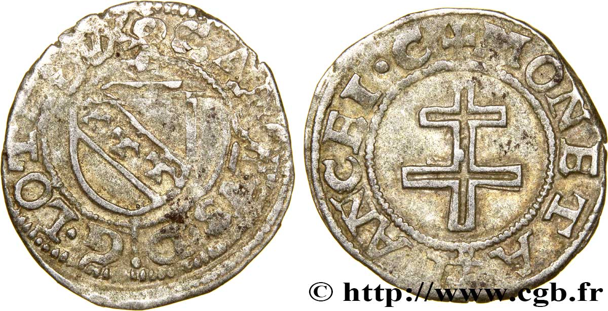 DUCHY OF LORRAINE - CHARLES III LE GRAND DUC Demi-sol carolus ou demi-spadin VF