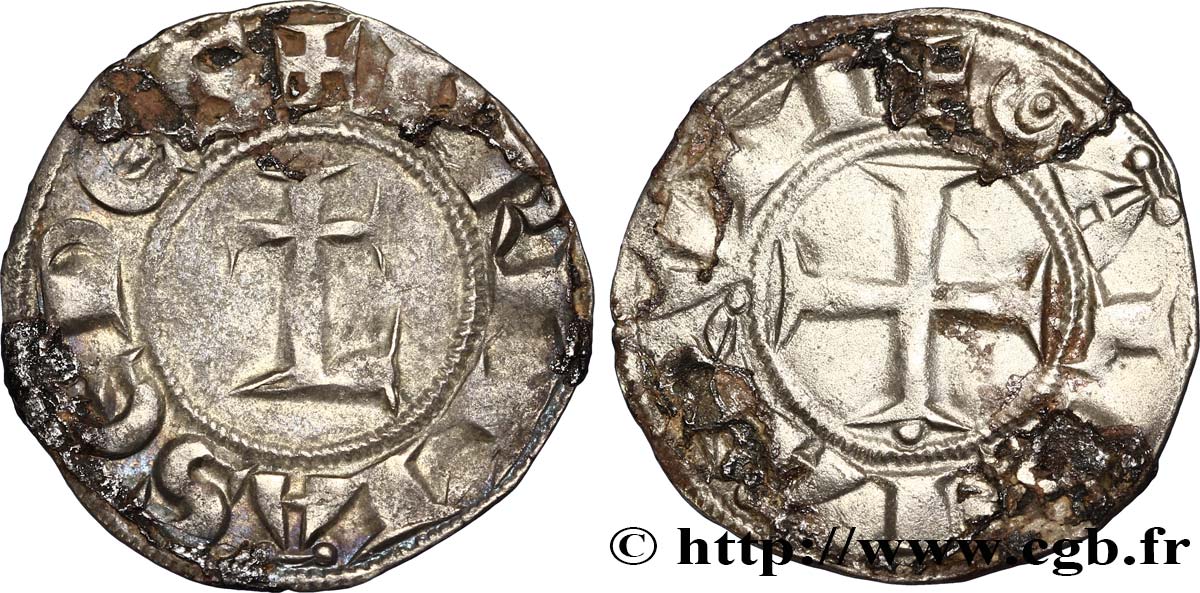 LYONNAIS - ARCHEVÊCHÉ DE LYON - ANONYMES Denier fort ou double denier TTB
