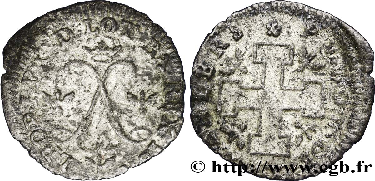 DUCHY OF LORRAINE - LEOPOLD I Pièce de quinze deniers VF