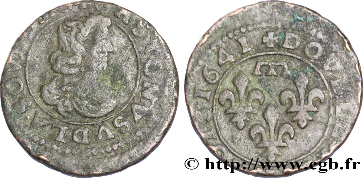 DOMBES - PRINCIPALITY OF DOMBES - GASTON OF ORLEANS Double tournois, type 14 VF