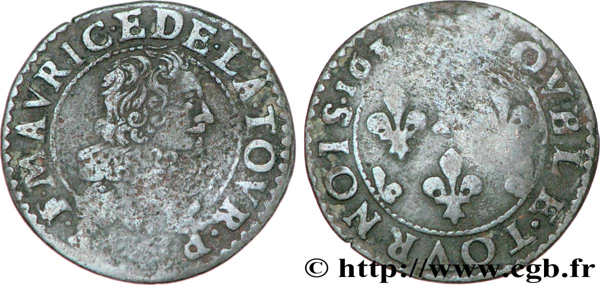 PRINCIPAUTY OF SEDAN - FREDERIC-MAURICE DE LA TOUR D AUVERGNE Double tournois, type 7 q.BB