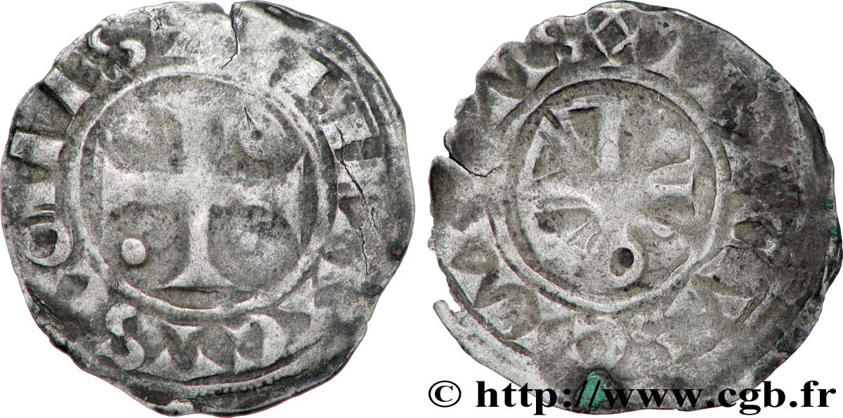 CHAMPAGNE - COMTÉ DE TROYES - HENRI I Denier TB+