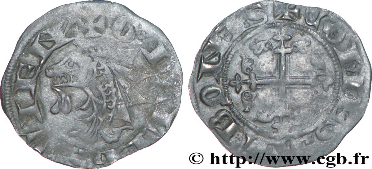 DAUPHINÉ - DAUPHINS DU VIENNOIS - GUIGUES VIII Petit dauphin ou double delphinal TB+/TTB