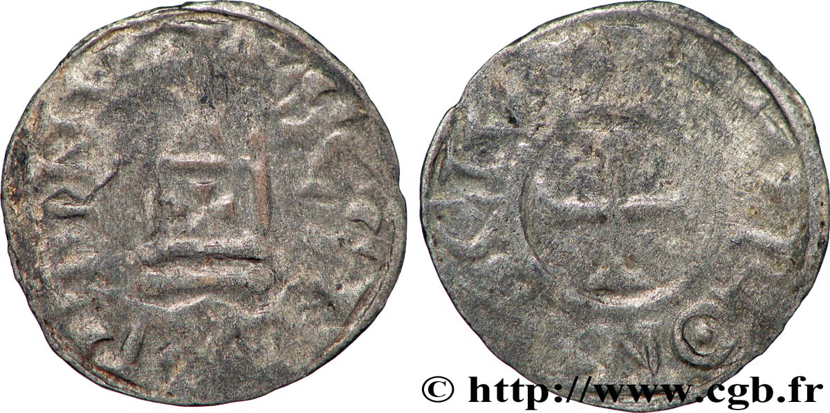 TOURAINE - TOURS - ABBAYE DE SAINT-MARTIN DE TOURS Denier VF