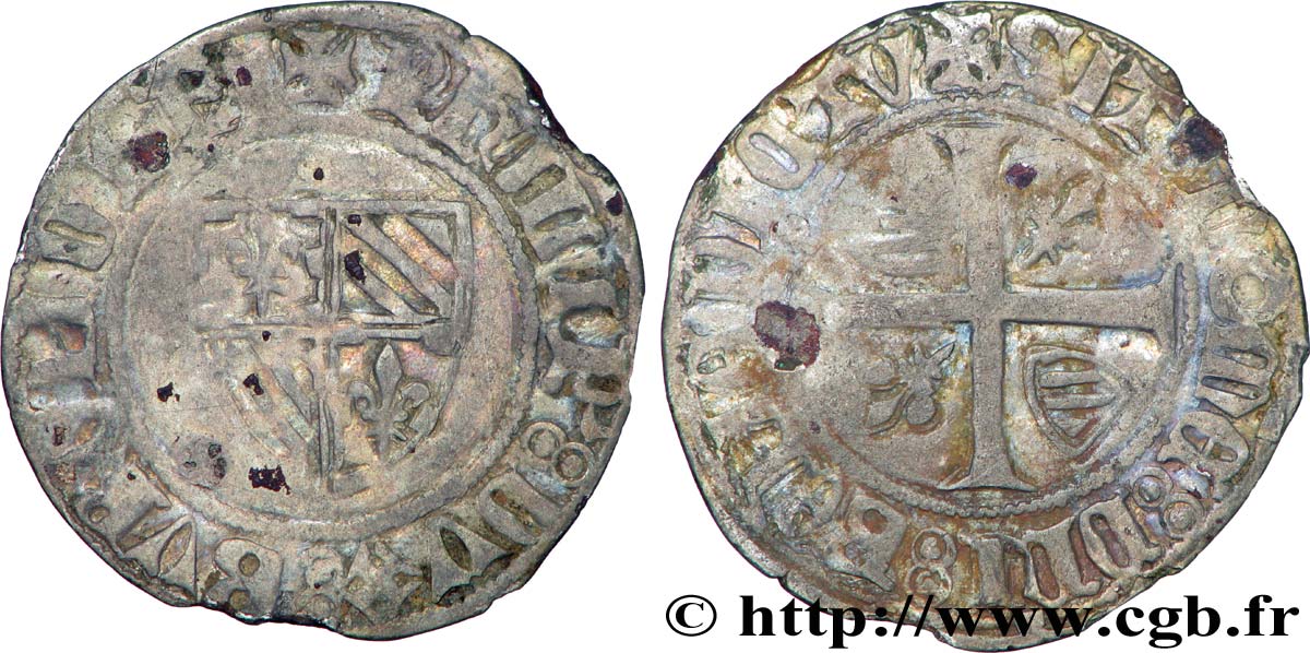 BOURGOGNE - DUCHÉ DE BOURGOGNE - PHILIPPE LE HARDI Grand blanc TB+