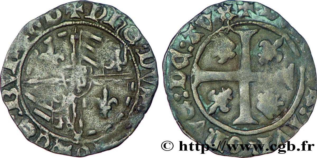 DUCHY OF BURGUNDY - PHILIPPE THE GOOD Double tournois XF