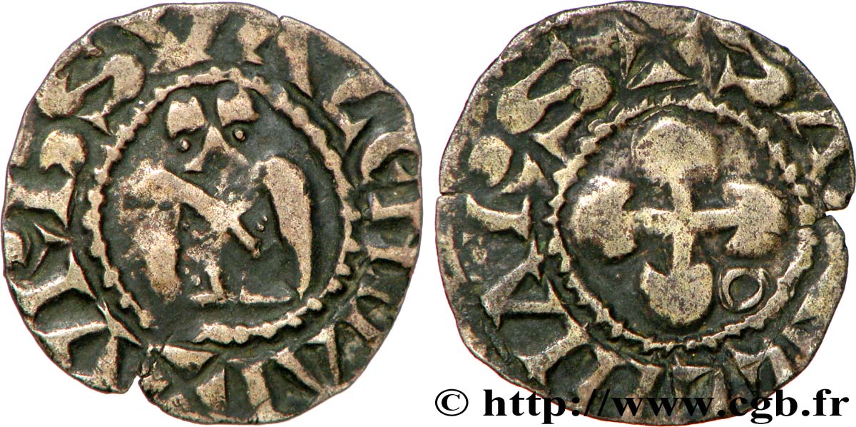 DAUPHINÉ - BISHOP OF VALENCE - ANONYMOUS COINAGE Denier XF