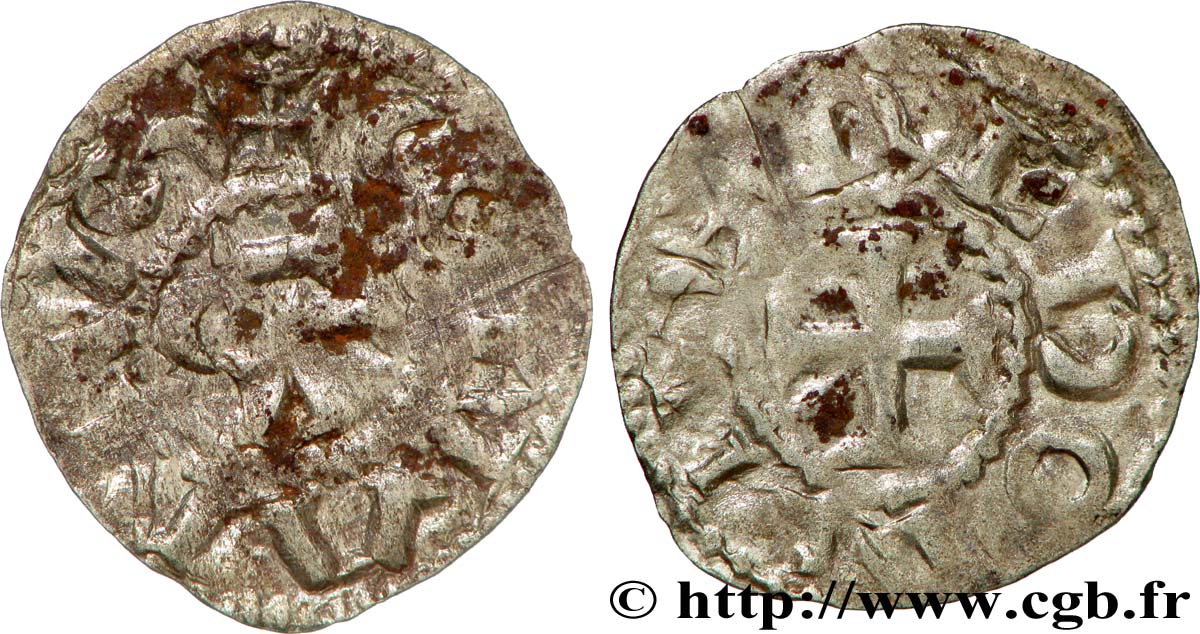 BRETAGNE - DUCHÉ DE BRETAGNE - CONAN III Denier TB+