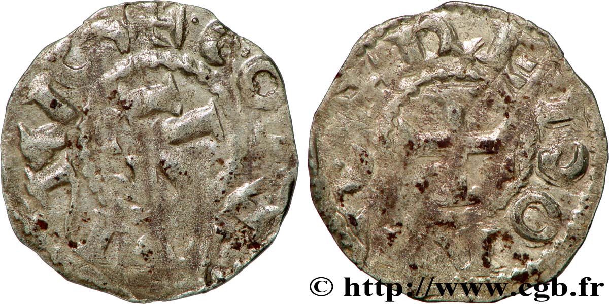 BRETAGNE - DUCHÉ DE BRETAGNE - CONAN III Denier TB+