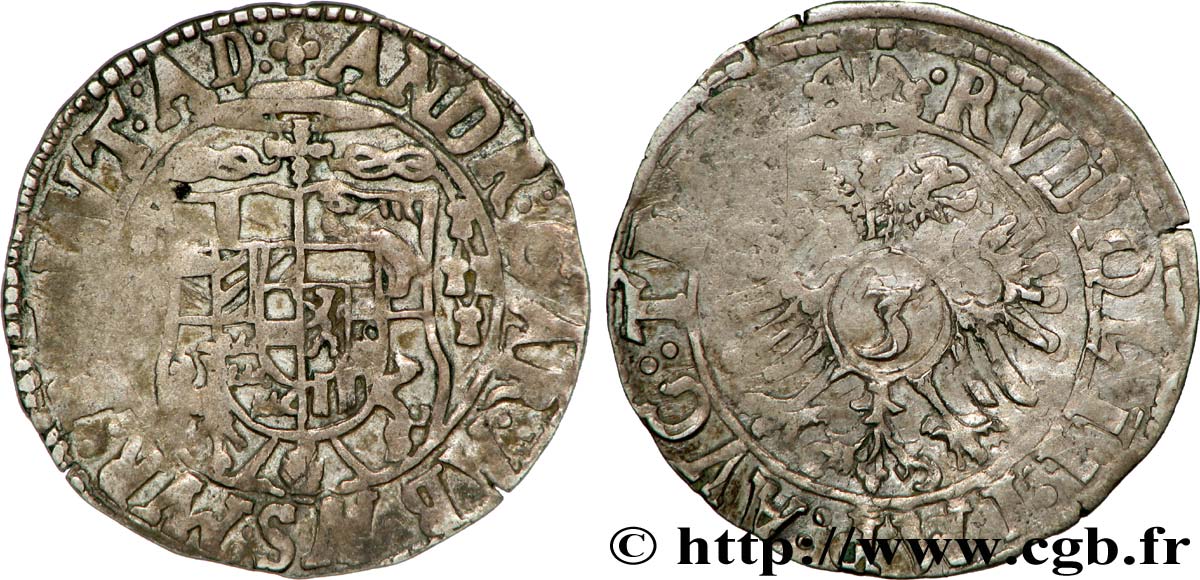 MURBACH ET LURE - ANDRÉ D AUTRICHE, administrateur 3 kreuzers TTB