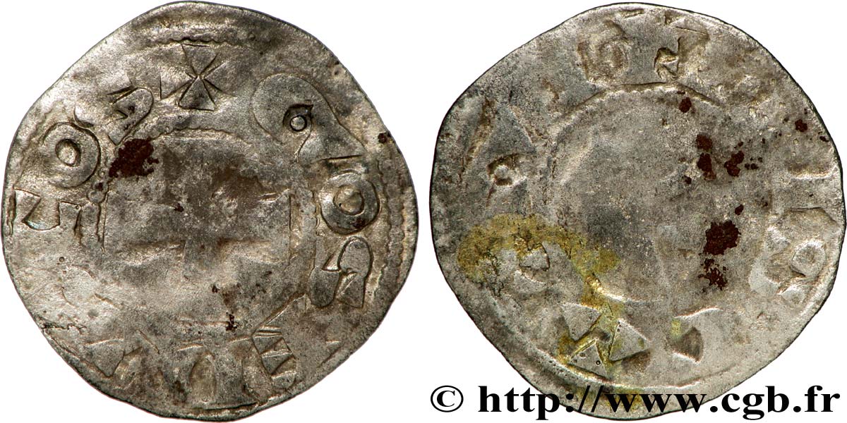 BERRY - SEIGNEURIE DE GIEN - HERVÉ III DE DONZY Denier TB