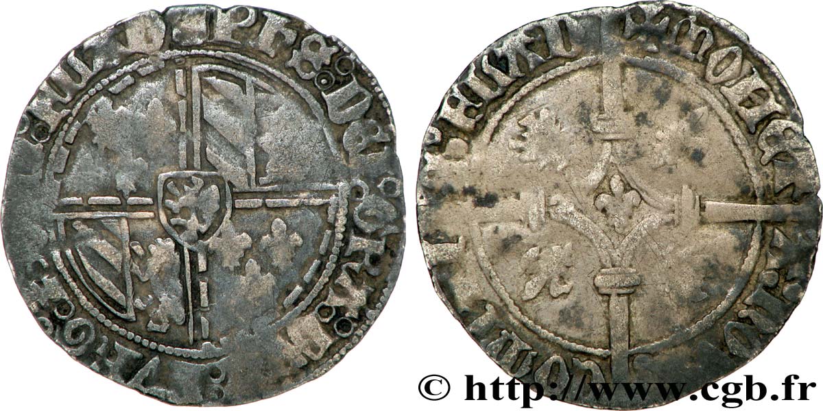 FLANDRE - COMTÉ DE FLANDRE - PHILIPPE LE BON Gros dit Vierlander TB+