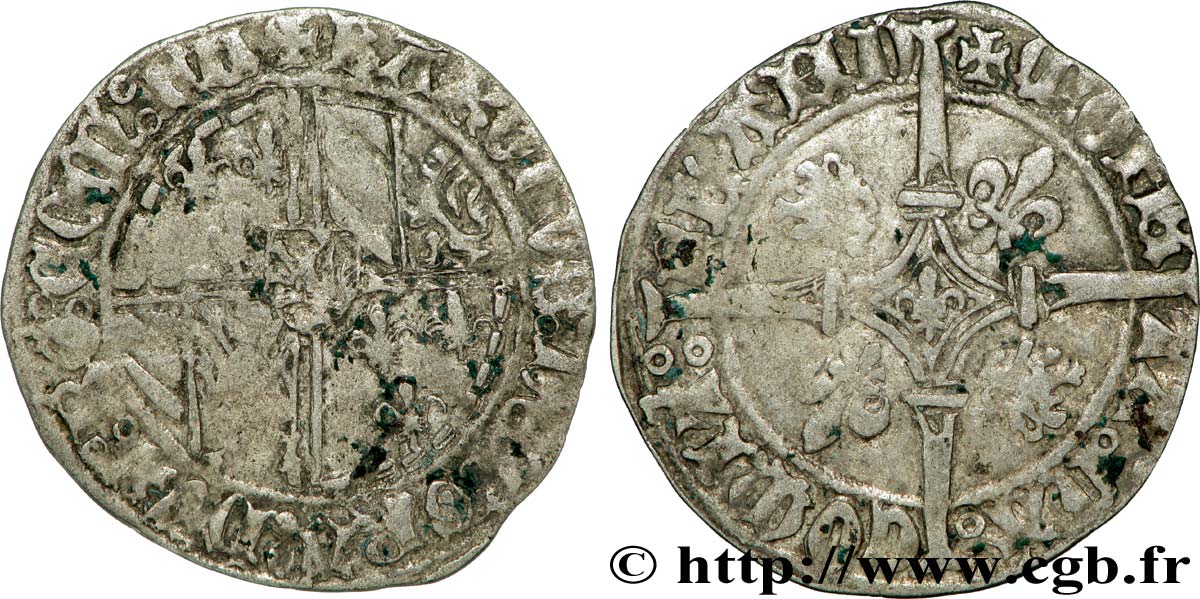 FLANDERS - COUNTY OF FLANDERS - CHARLES THE BOLD Double gros dit  Vierlander  VF