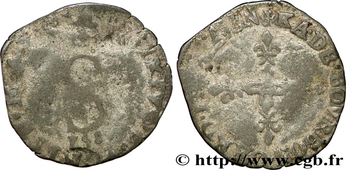 COMTAT-VENAISSIN - AVIGNON - SIXTE V (Félix Peretti de Grottammare) Double sol parisis ou six blancs TB