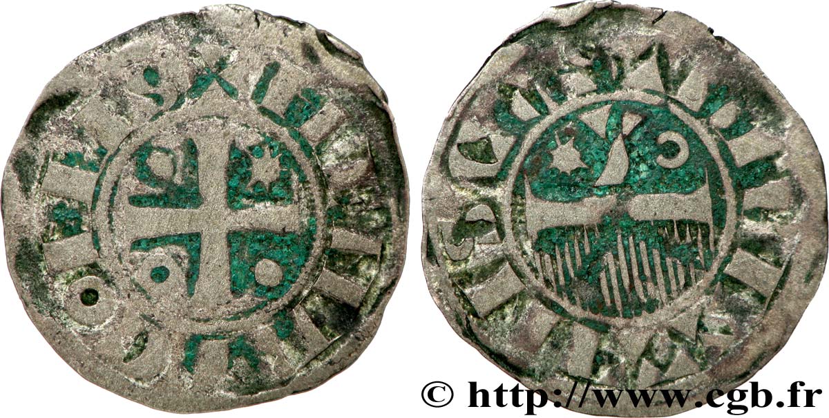 CHAMPAGNE - COMTÉ DE PROVINS - HENRI II Denier ou provinois TB