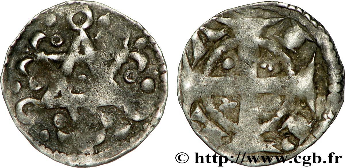 FLANDRE - VILLE D YPRES Petit denier ou maille TB+