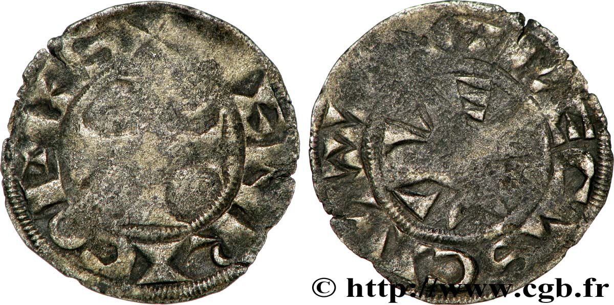 CHAMPAGNE - COMTÉ DE TROYES - HENRI I Denier MB