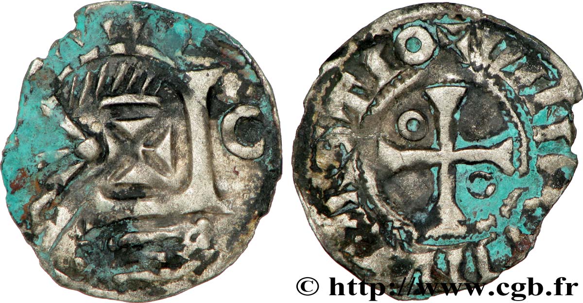 VENDÔMOIS - COMTE DE VENDÔME - FOULQUES L OISON Denier anonyme, type bléso-chartain XF