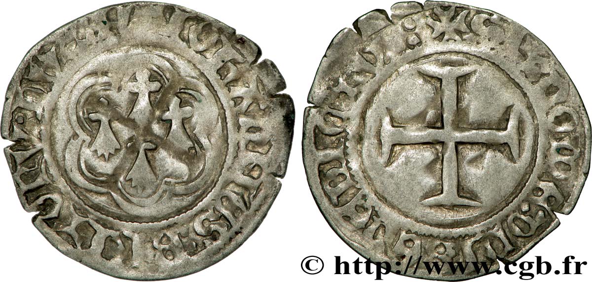 DUCHY OF BRITTANY - JEAN IV OF MONTFORT Blanc aux mouchetures d hermine XF