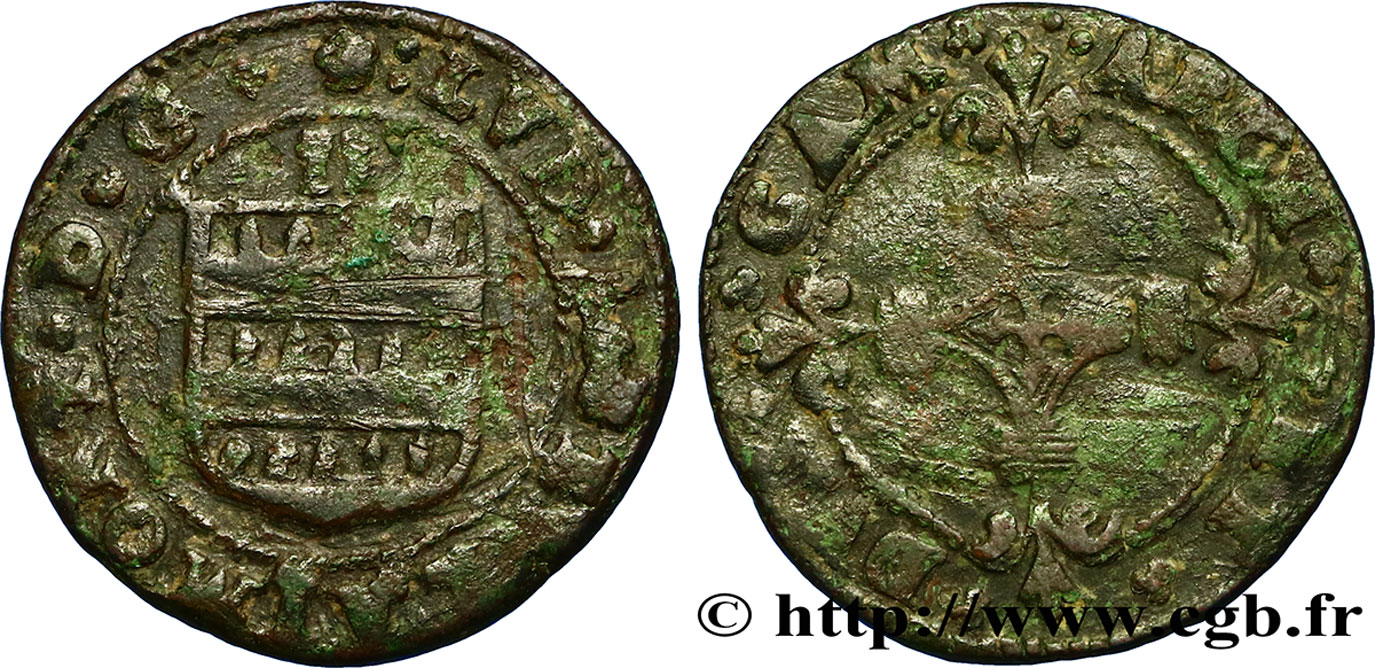 CAMBRÉSIS - ARCHEVÊCHÉ DE CAMBRAI - LOUIS DE BERLAIMONT Deux deniers VF