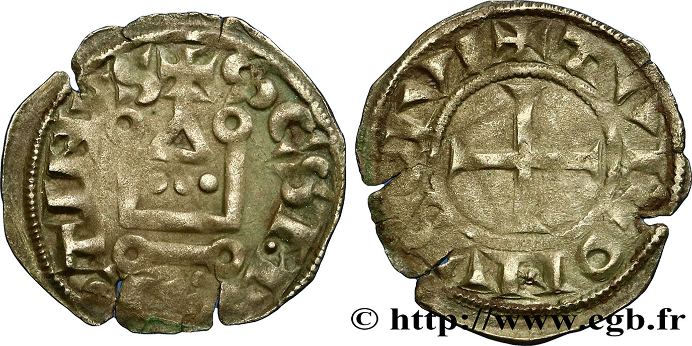 TOURAINE - TOURS - ABBAYE DE SAINT-MARTIN DE TOURS Denier VF