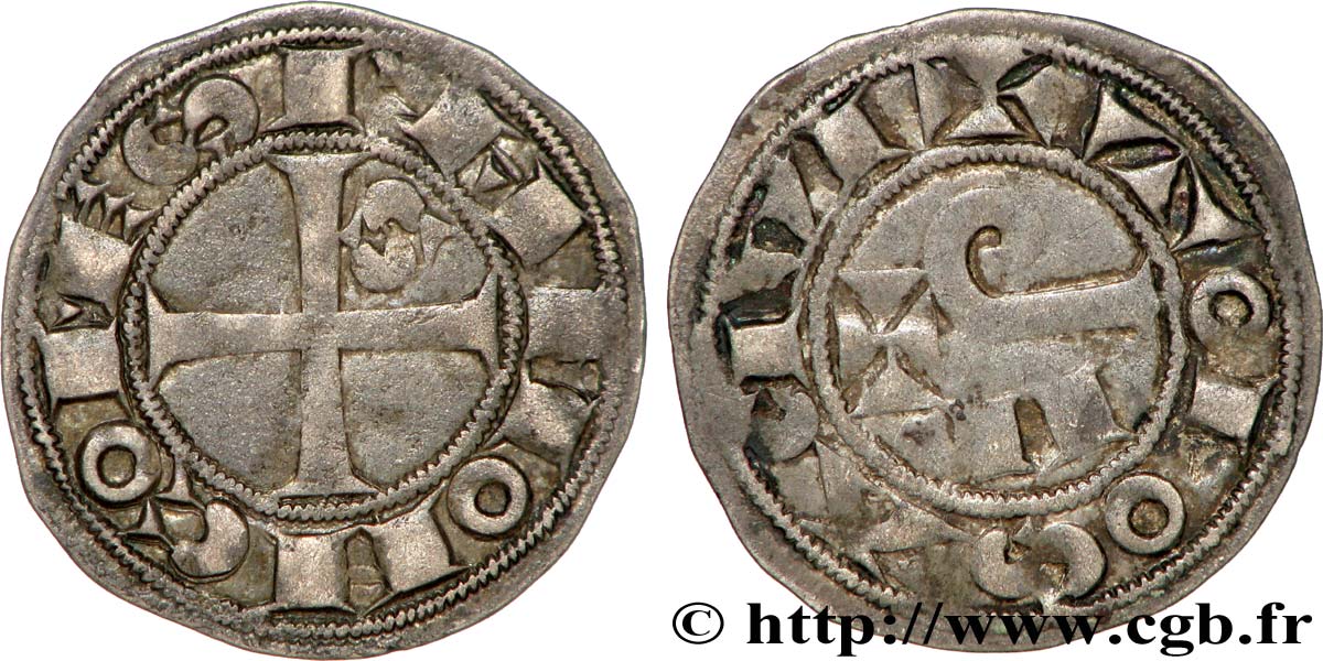 LANGUEDOC - COMTÉ DE TOULOUSE - RAYMOND V, RAYMOND VI ou RAYMOND VII Denier ou raimondin BB
