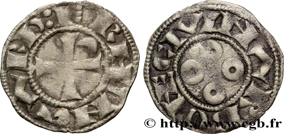 LANGUEDOC - VISCOUNTCY OF NARBONNE - ERMENGARDE Denier VF